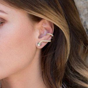 APM Monaco SINGLE SERPENT EAR CUFF - Yellow Gold